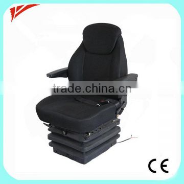 Fully flat air suspension tractor seat with motor