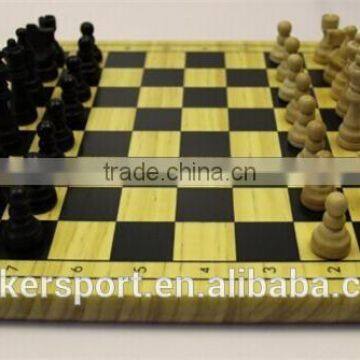 custom wooden chess set chess& checker game wooden chess set