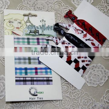 print fold over elastic for hair ties supply /2015 fashion Satin Hair Ties