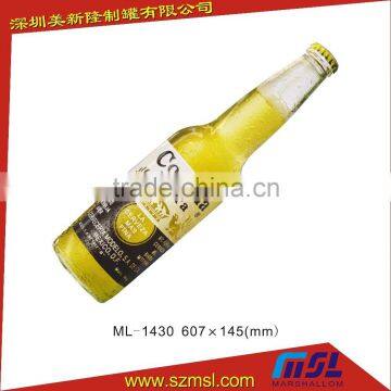 Tin Sign Board, Bottle Shaped Metal Tin Sign, Metal Sign For Beer Promotion