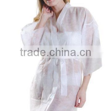 Disposable PP/SMS sauna suit kimono bathrobe for sale