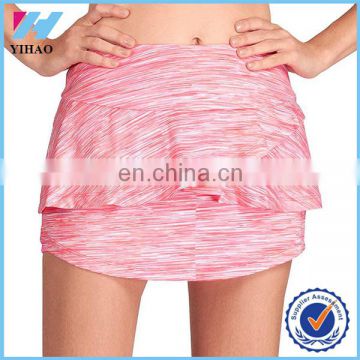 Yihao 2015 tennis jersey skirt blank solid color tennis apparel high quality wholesale tennis skort