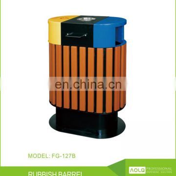 Street Recycle Waste Bin/Outdoor Garbage Can Stand/Public Metal Waste Container