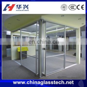 CE aluminium frame unbroken tempered glass warehouse sliding door