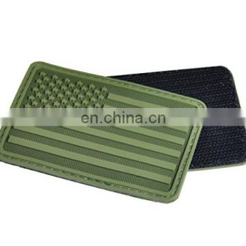 USA flag rubber patch with hook and loop