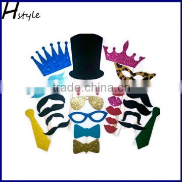 2016 New Year's Eve Party Card Masks Photo Booth Props Mustache On A Stick PFB0037
