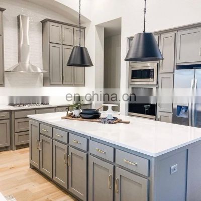 Granite Countertops dark oak Kitchen cabinet for glogal luxury home design