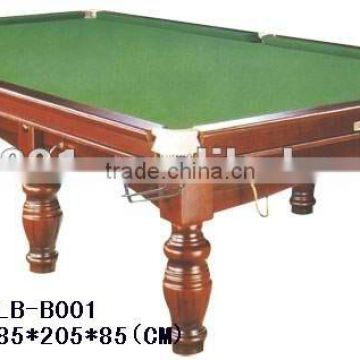 Standard snooker table with 100% natural slate and solid wood