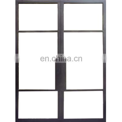 Modern aluminum waterproof exterior door french glass double swing doors price made in china