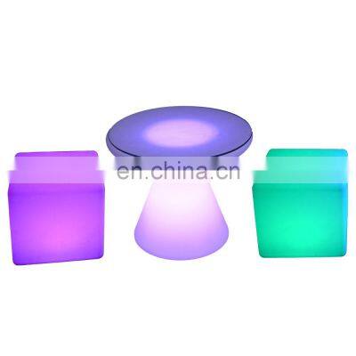 Hookah lounge lighting bar furniture indoor decorative led cube chair rechargeable bar led cube chair