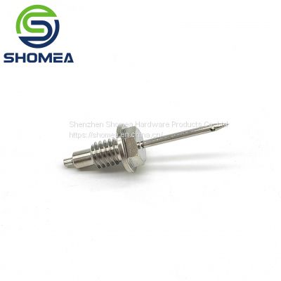 Shomea Customized drilling 0.1-0.5mm THRU hole Stainless Steel 3D Print Needle with metal base