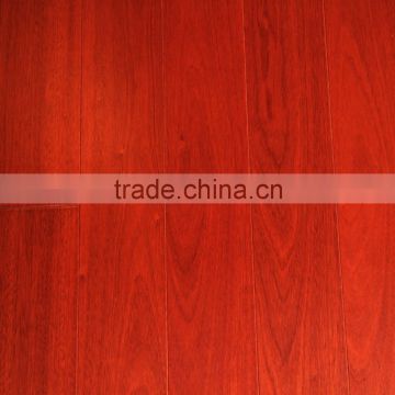 China Famous Red Sandalwood Smooth Engineered Solid Wood Flooring