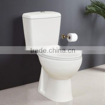 China portable white colored toilet bowl wash down two piece ceramic toilet