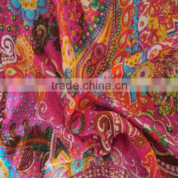 printed silk chiffon dress fabric 100% silk chiffon dress fabric 8mm