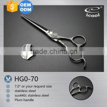 popular Rose pattern handle hair scissors