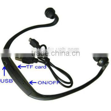 Sport MP3 Player Headset with FM,Support TF Card Reader
