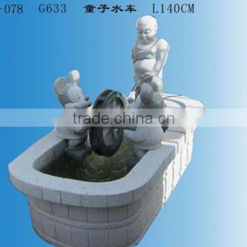Hand carved granite fountain