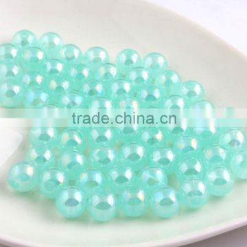 Lake Green Color New 2016 6MM to 20MM Stock Round Acrylic Jelly AB Beads for Chunky Necklace Wholesales Jewelry Paypal accept