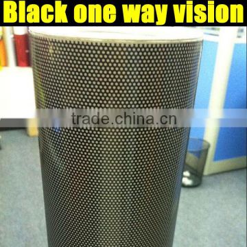 black one way vision for car wrapping with size 1.07*50m for one roll