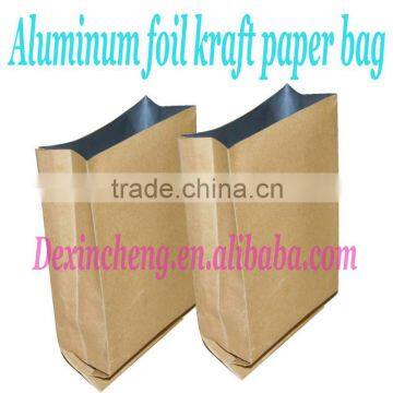 Aluminum foil Kraft Paper Side Gusset Tea Packaging Bag( recycled laminated craft paper bag)