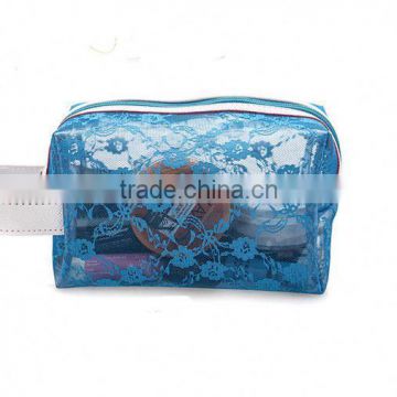 New design Mesh with PVC overlay cosmetic bag