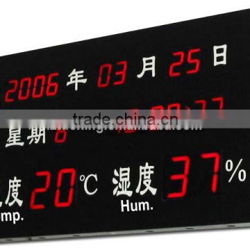 LED Clock with Temperature and Humidity, LED Calendar