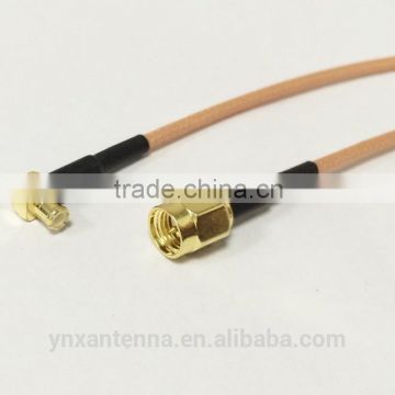 RG316 Cable assemble SMA female to MCX male right angle with pigtal cable connector
