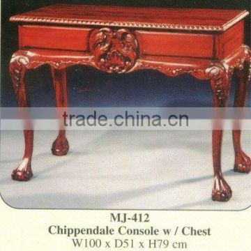 Chippendale Console with Chest Mahogany Indoor Furniture