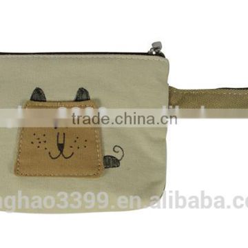 Korea style wallet small fashion coin purse customized animal pattern canvas purse