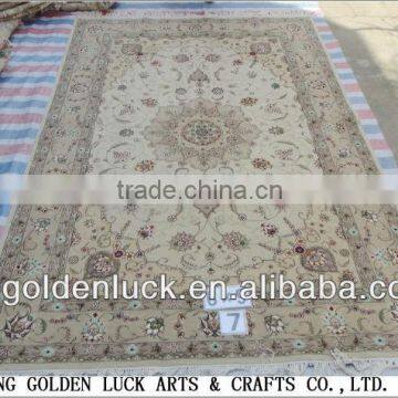 6x9ft Chinese Handknotted Wool and Silk Blend Mosque Prayer Carpets for Sale