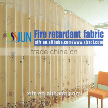 XJ 100% polyester fire retardant fabric hospital partition curtain