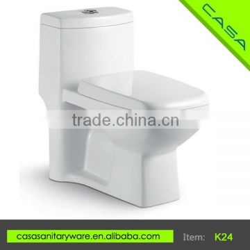 New design apartment waterless ceramic s trap sanitary one piece wc