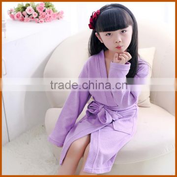 Custom Purple Sanding Bamboo Fiber Children Bathrobe