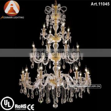 24 Light Big Chandelier of Bohemia Crystal for Hotel Decoration