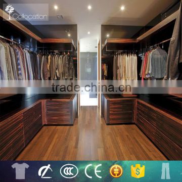 2015 new solid wood design custom walk in closet