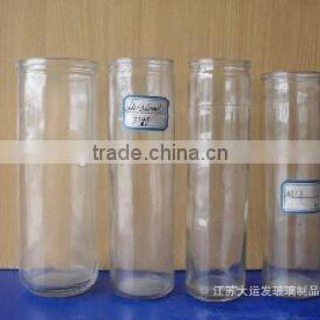 300ml 400ml clear glass straight side round vase