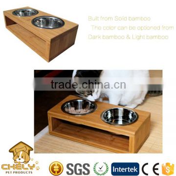 Solid bamboo hotselling Dog bowl,Pet Diner, Pet feeder for indoor using