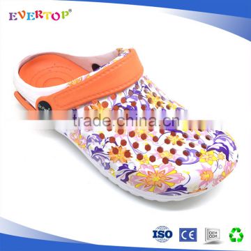 2017SS cheap sexy colorful flower printed eva ladies clog