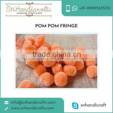 Export Quality Pom Pom Fringe for Garments and Curtain Use