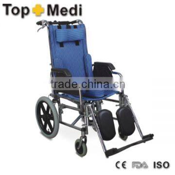 Rehabilitation Therapy Supplies Topmedi Equipments Quick Delivery Aluminum Folding Cerebral Paralysis wheelchair for children