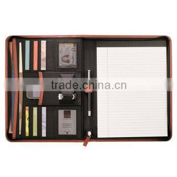 PU leather zippered business portfolio case