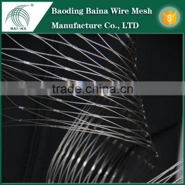 high quality stainless steel wire rope fencing steel wire 304/316 knotted mesh