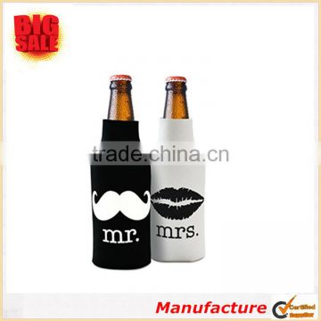 Front and Back Printed for Wedding Anniversary Newlywed Bridal shower Zipper Bottle Sleeve Gift