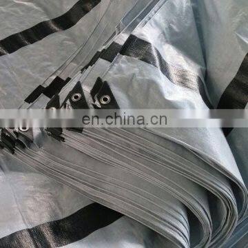 1000D / 12*14 black fiber with white color coating HDPE tarpaulin sheet
