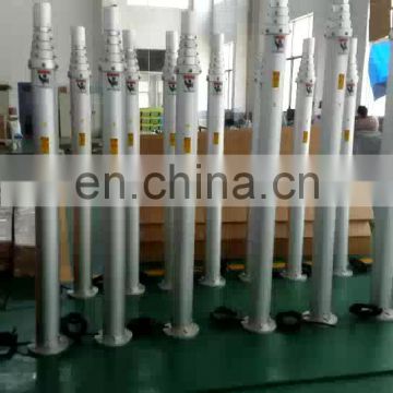 8.4m telescoping mobile light air operated lifting mast for construction work