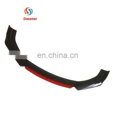 Honghang Auto Accessories Car Parts New Style Hot Sale Front Lip Black Red Carbon Fiber Universal Front Bumper Lip For All Car