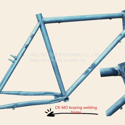 Cromoly Steel Bike Frame Parts Cr-Mo Road bike Lug Frame Bicycle Frame with Brazing Welding