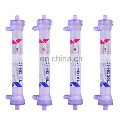 Consumable Hemoconcentrator High Flux Polysulfone?dialyzers Medical Hemodialyzer Blood Dialysis With Ce Iso Certified
