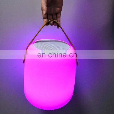 wireless outdoor BT Speaker led usb rechargeable Portable Home Theatre Music Lantern PE plastic TWS function hot sale