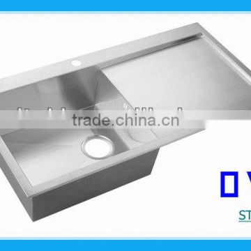 kitchen basin stainless steel sinks with drainboard STS101a-2
